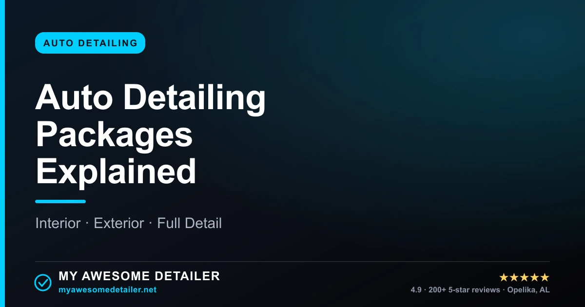 Auto Detailing Packages and Costs (2026)